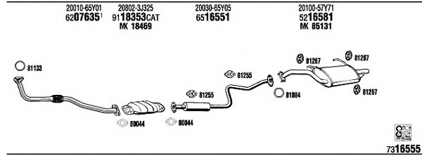 WALKER NI80449 Exhaust System